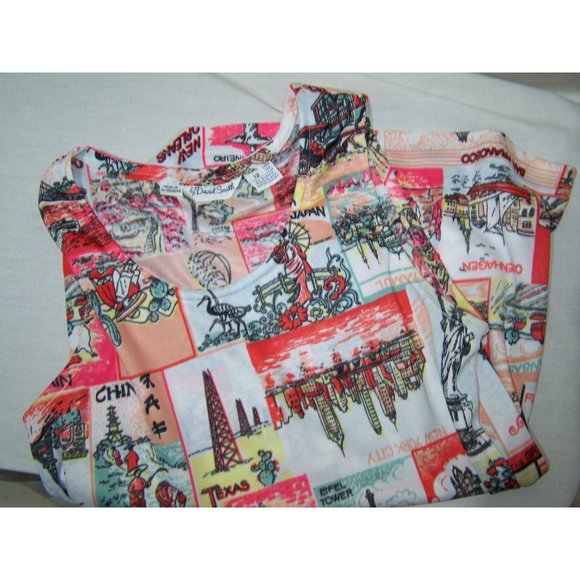 Vintage Top Twinset David Smith Country Geography 12 Blouse - Picture 4 of 7